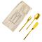 Hello Honey® Gilded Hammered Stainless Steel Appetizer Utensil Set
